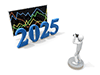 Free illustration material expressing business trend predictions for 2025