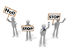 Free illustration material of people calling for stop | For images of protests, demonstrations, and opposition movements