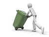 [Free illustrations] Free material of a 3D person carrying a trash can | Commercial use OK, high quality