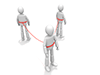 Free illustrations that express complex human relationships and bonds | Free teamwork and network materials