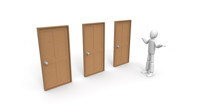 Panic ｜ Door ｜ Choices ｜ Questions-Clip Art / Photos / Illustrations / Peoples / Free Download / People