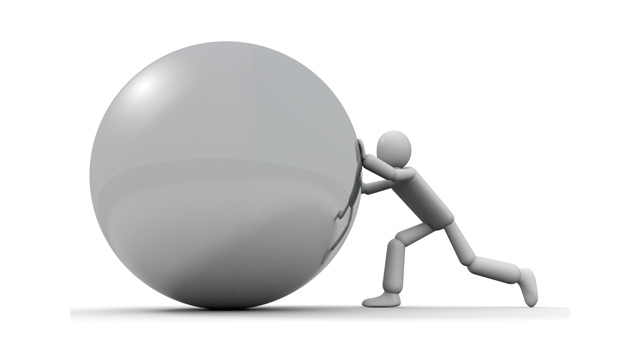 Roll the ball ｜ Sphere ｜ Push --Clip art / Photo / Illustration / People / Free download / People