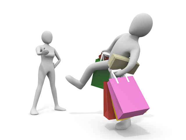 カップル / ショッピング / 買い物 / 恋人 / 人物 - 人物 / 男性 / 女性 / イラスト / 写真 / フリー素材 / 3Dレンダリング