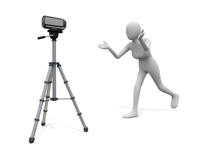 人 / ビデオマーク / 動画マーク / カメラ内蔵 / ウェブビデオ - 人物 / 男性 / 女性 / イラスト / 写真 / フリー素材 / 3Dレンダリング