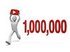 1,000,000人/ユーチューバー/チャンネル/登録者数 - 人物イラスト｜フリー素材｜パーソン