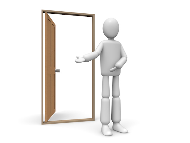 Open the door-clip art / photo / illustration / people / free download / person