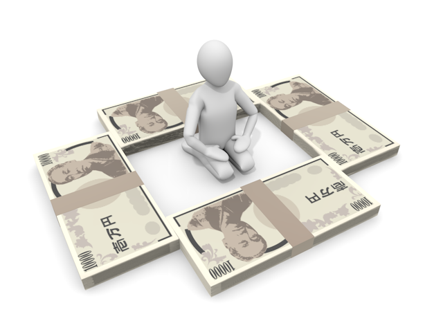 大金/稼ぐ/儲かる  - 人物 / 男性 / 女性 / イラスト / 写真 / フリー素材 / 3Dレンダリング
