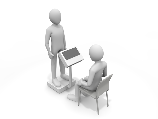 体重測定｜体重計 - 人物 / 男性 / 女性 / イラスト / 写真 / フリー素材 / 3Dレンダリング