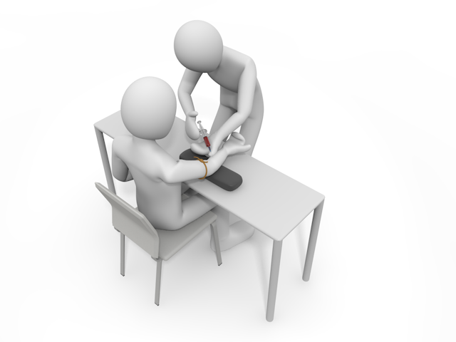 採血｜血液検査｜血液培養検査｜臨床検査 - 人物 / 男性 / 女性 / イラスト / 写真 / フリー素材 / 3Dレンダリング