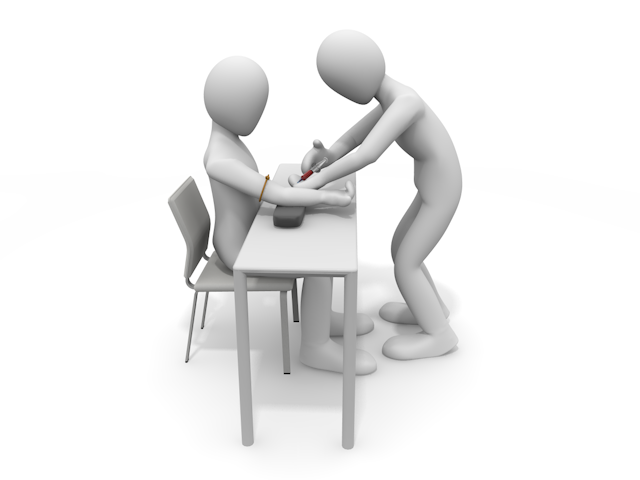 血液培養検査｜臨床検査｜採血｜血液検査 - 人物 / 男性 / 女性 / イラスト / 写真 / フリー素材 / 3Dレンダリング