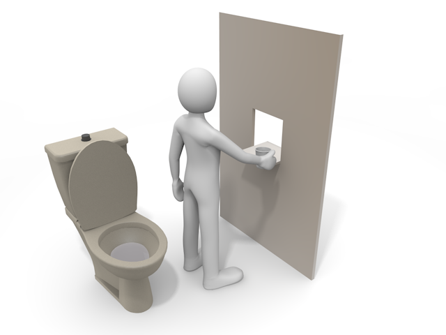 尿検査｜腎臓｜排出｜トイレ - 人物 / 男性 / 女性 / イラスト / 写真 / フリー素材 / 3Dレンダリング