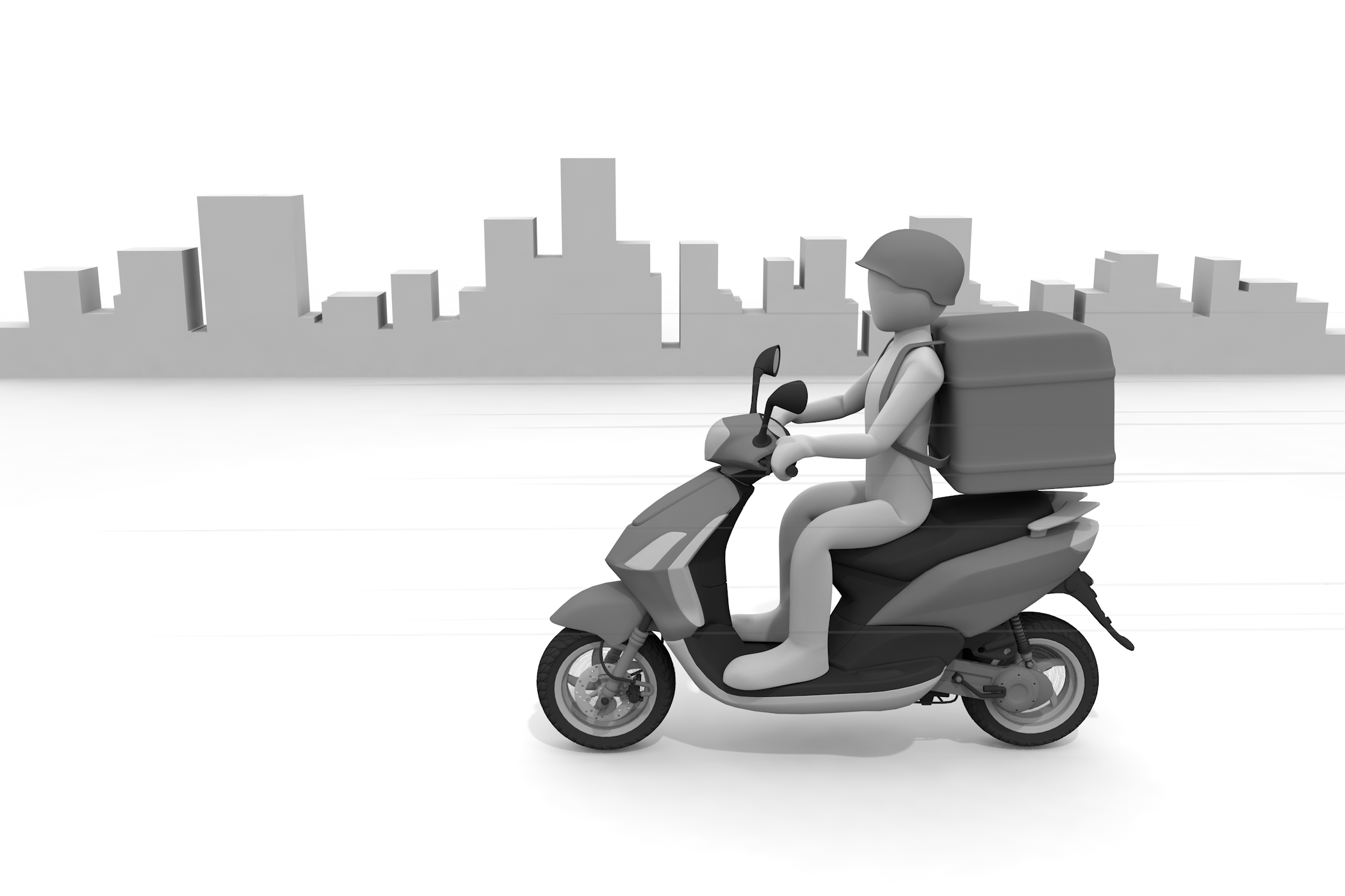 料理宅配 / 出前館/ウォルト/Wolt/注文 - 無料イラスト/デリバリー/クリップアート/3Dレンダリング