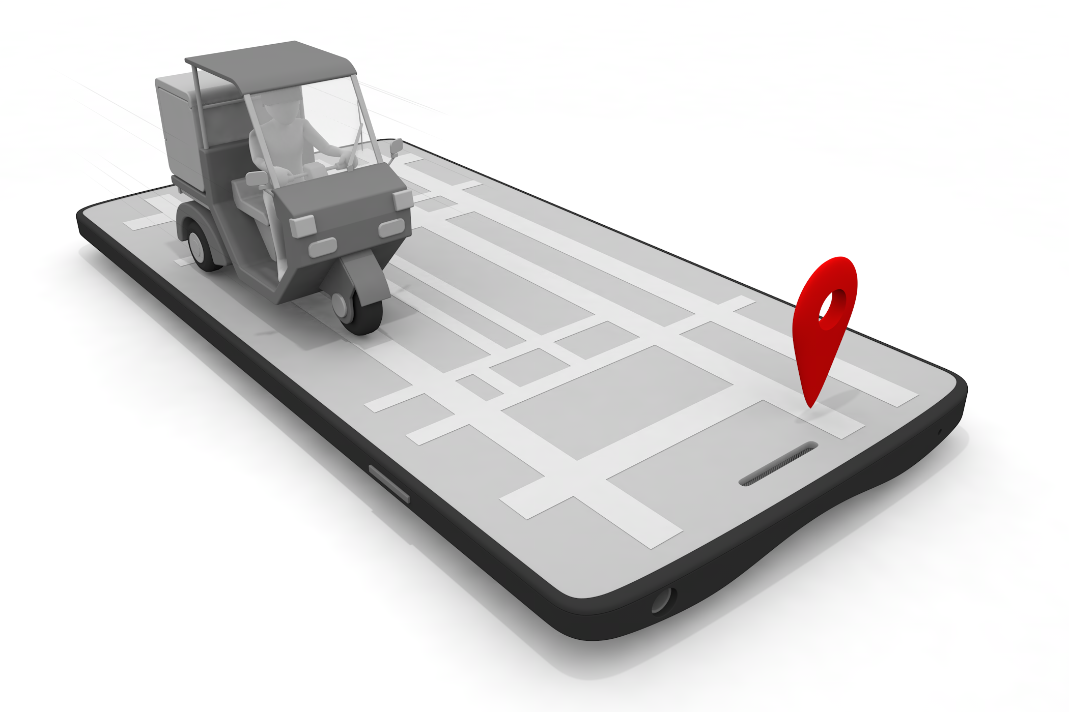 体力/疲れる/交通事故/時間/スピード - 無料イラスト/デリバリー/クリップアート/3Dレンダリング