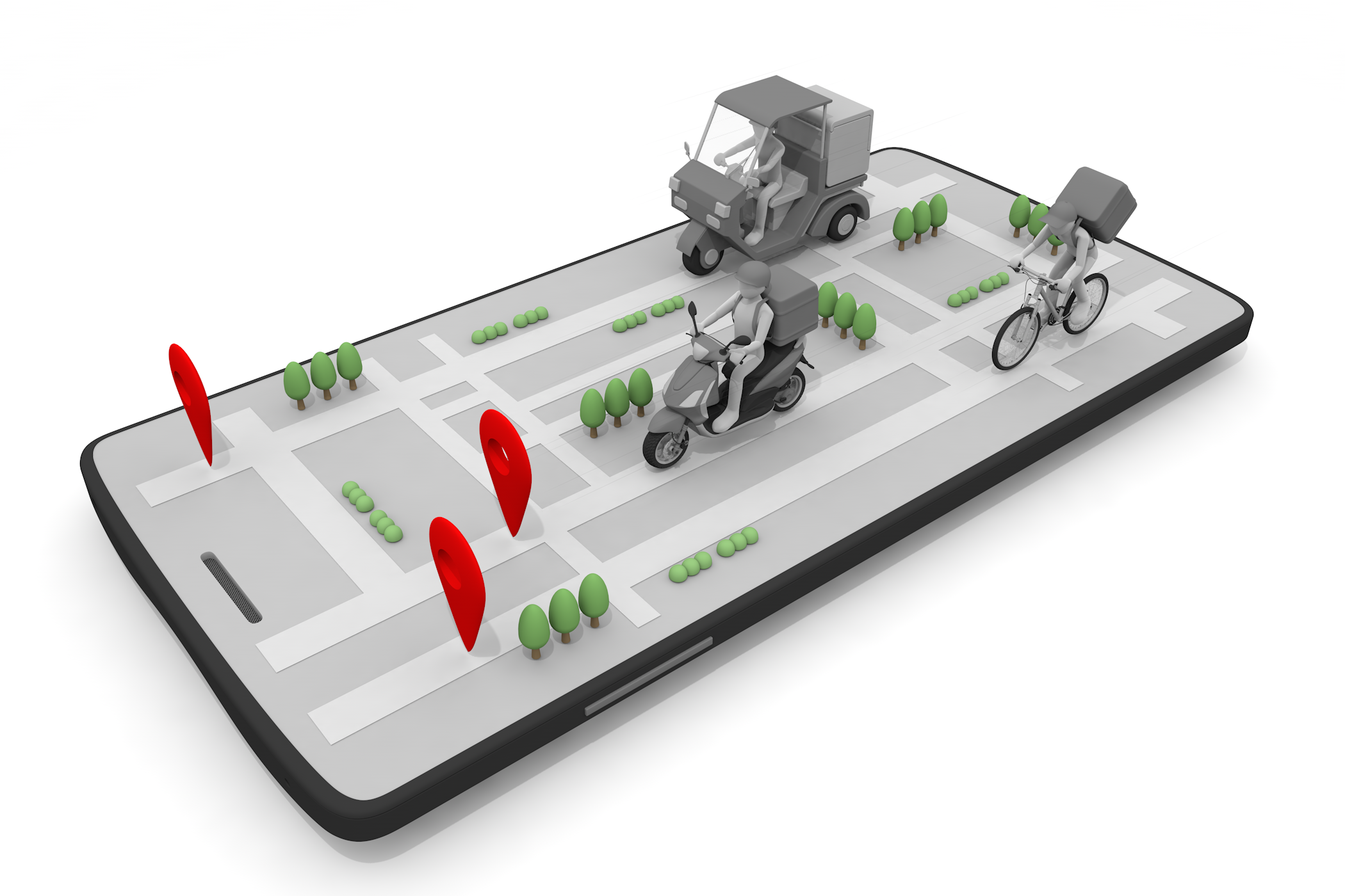 ワイヤレステクノロジー / 広告 / 産業 / コンセプト / 全景 / 広告看板 - 無料イラスト/デリバリー/クリップアート/3Dレンダリング