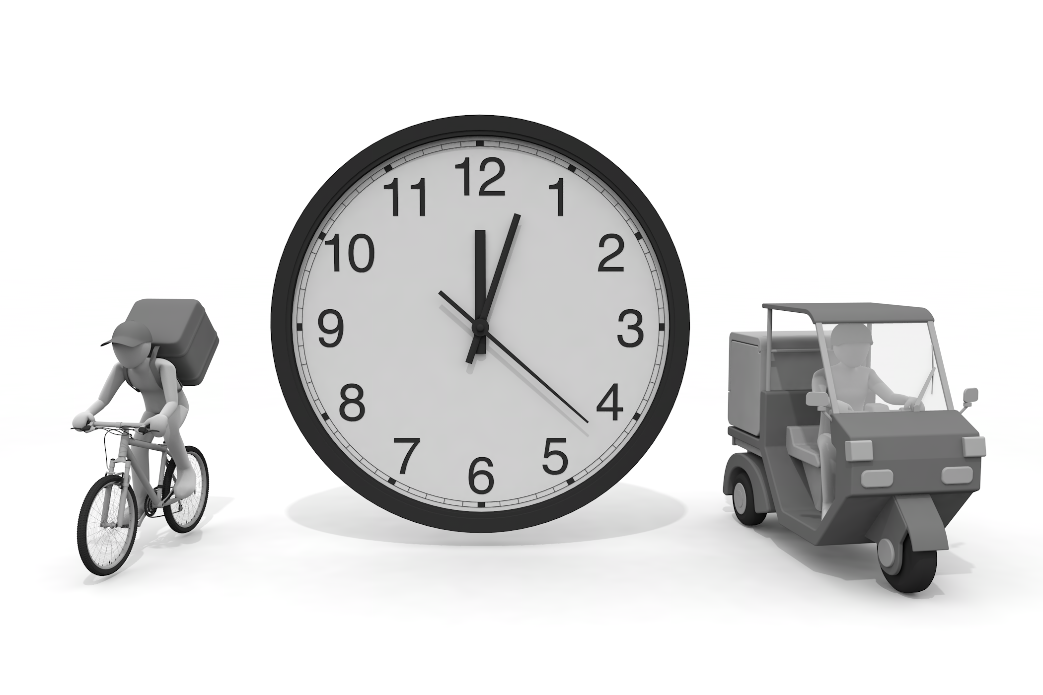 携帯電話 / テクノロジー / 大人 / 男性 / 配達員 / 飛ぶ / 電話機 / 女性 - 無料イラスト/デリバリー/クリップアート/3Dレンダリング