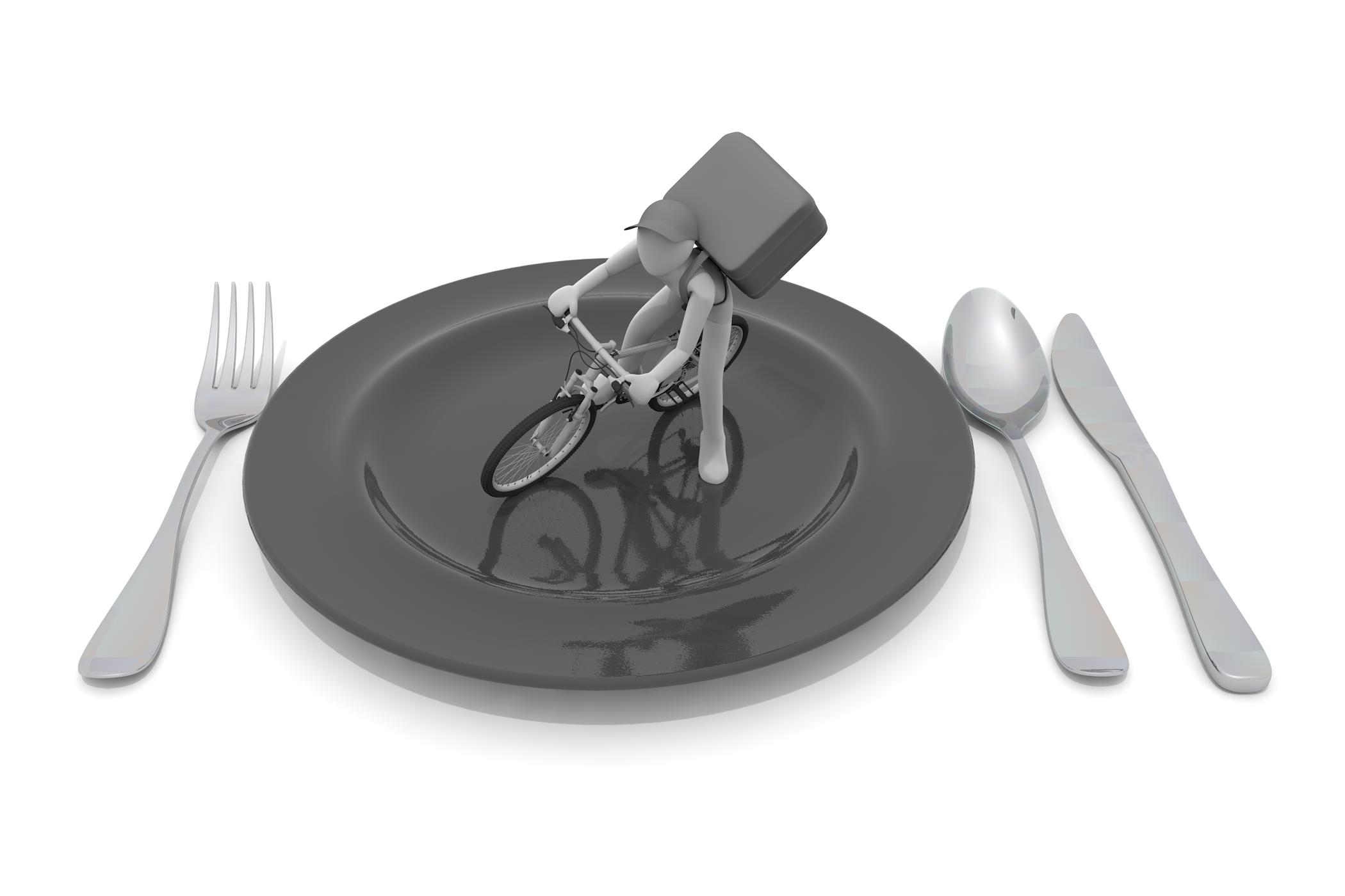 配達 / 投影図 / インスタント食品 / 便利 / 宅配便サービス / ファーストフード - 無料イラスト/デリバリー/クリップアート/3Dレンダリング