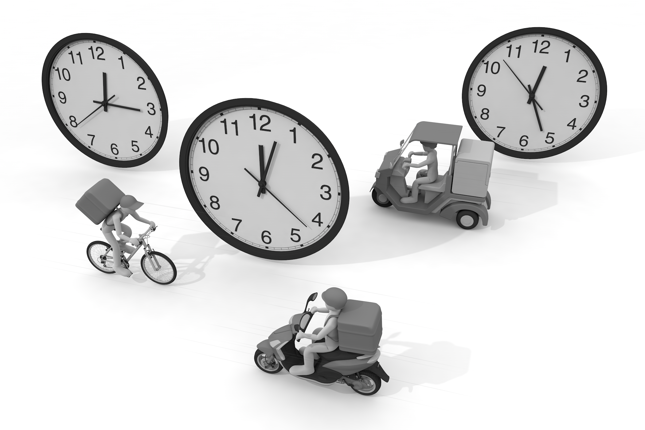 料理宅配 / DiDi Food / ディディフード / 出前館/注文 - 無料イラスト/デリバリー/クリップアート/3Dレンダリング