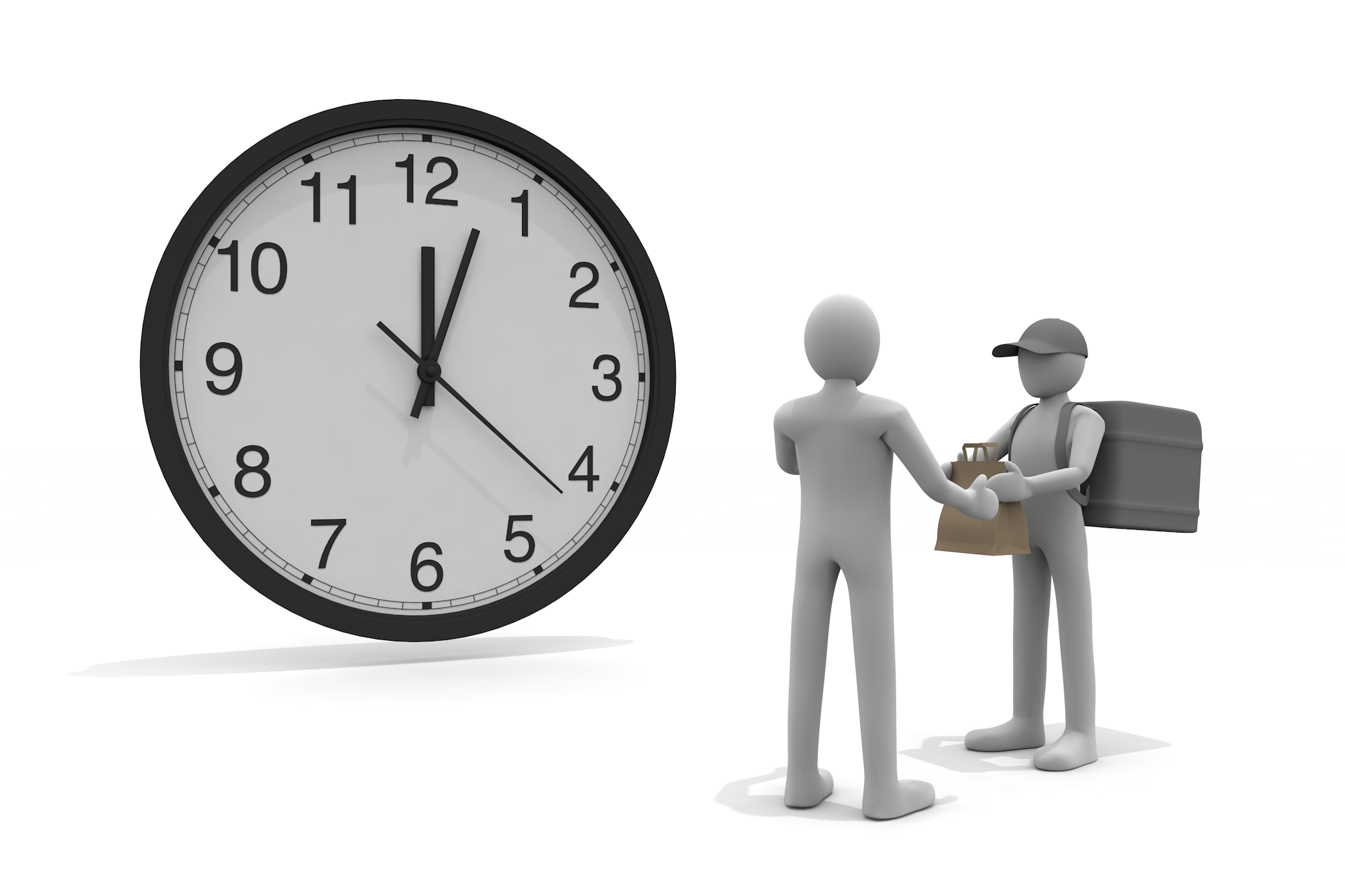 体力/疲れる/交通事故/時間/スピード - 無料イラスト/デリバリー/クリップアート/3Dレンダリング