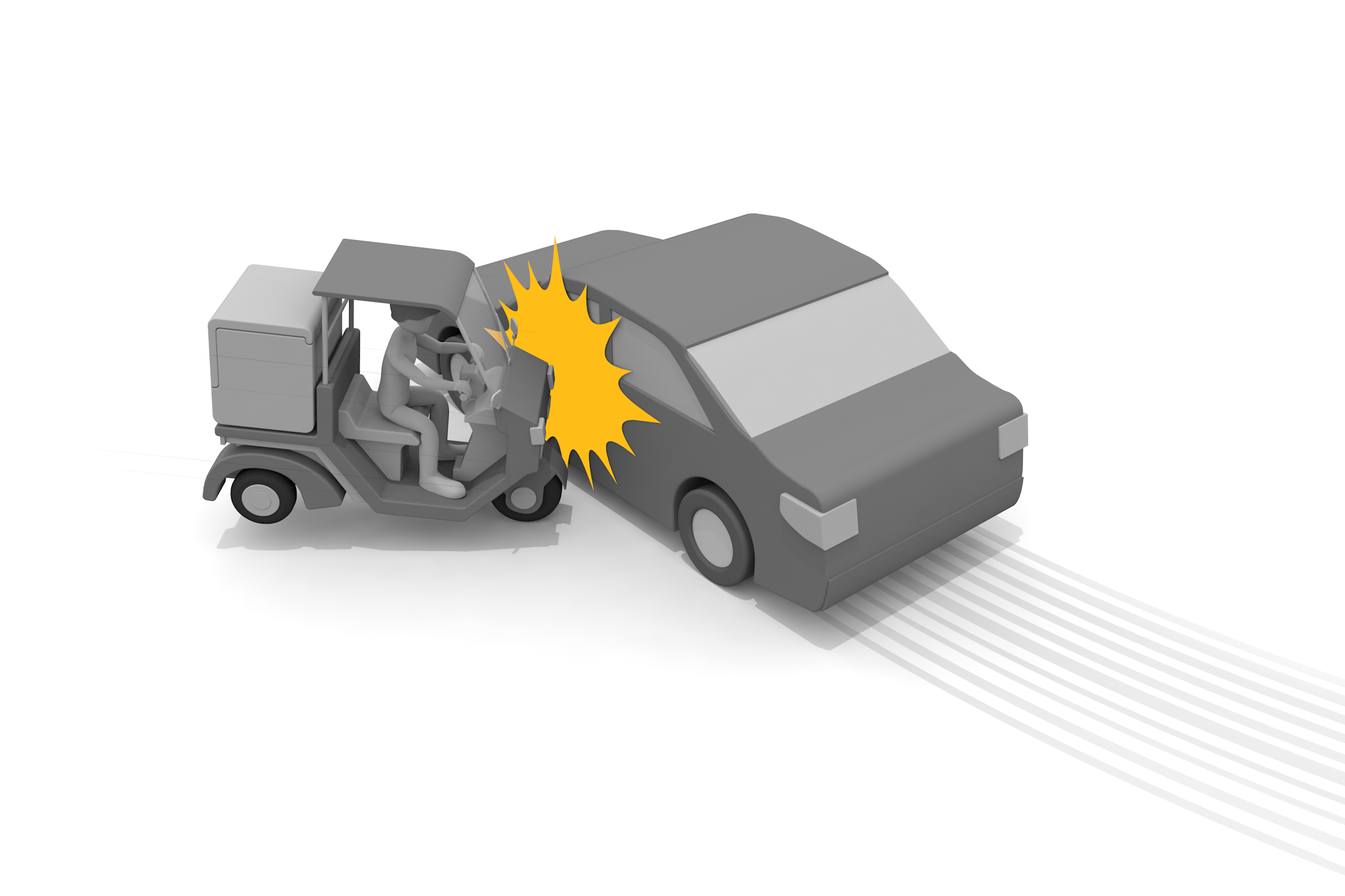 端末/自転車/バイク/原チャリ/しんどい - 無料イラスト/デリバリー/クリップアート/3Dレンダリング