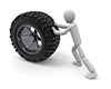 Tires ｜ Rolling ｜ Working ｜ Free Illustrations ｜ People's-People Illustrations ｜ Free Materials