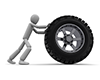 Working ｜ Tire ｜ Rolling ｜ Illustration Free Material ｜ Person Image --Person Illustration ｜ Free Material