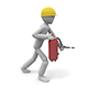 Fire extinguisher ｜ Extinguishing ｜ Flame ｜ Illustration free material ｜ Person image --Person illustration ｜ Free material