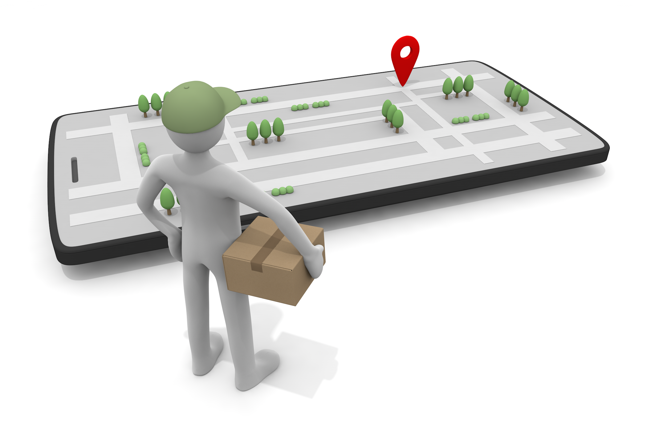 無料クリップアートを配布中。 - イラスト/無料/クリップアート/宅配/運輸業/段ボール