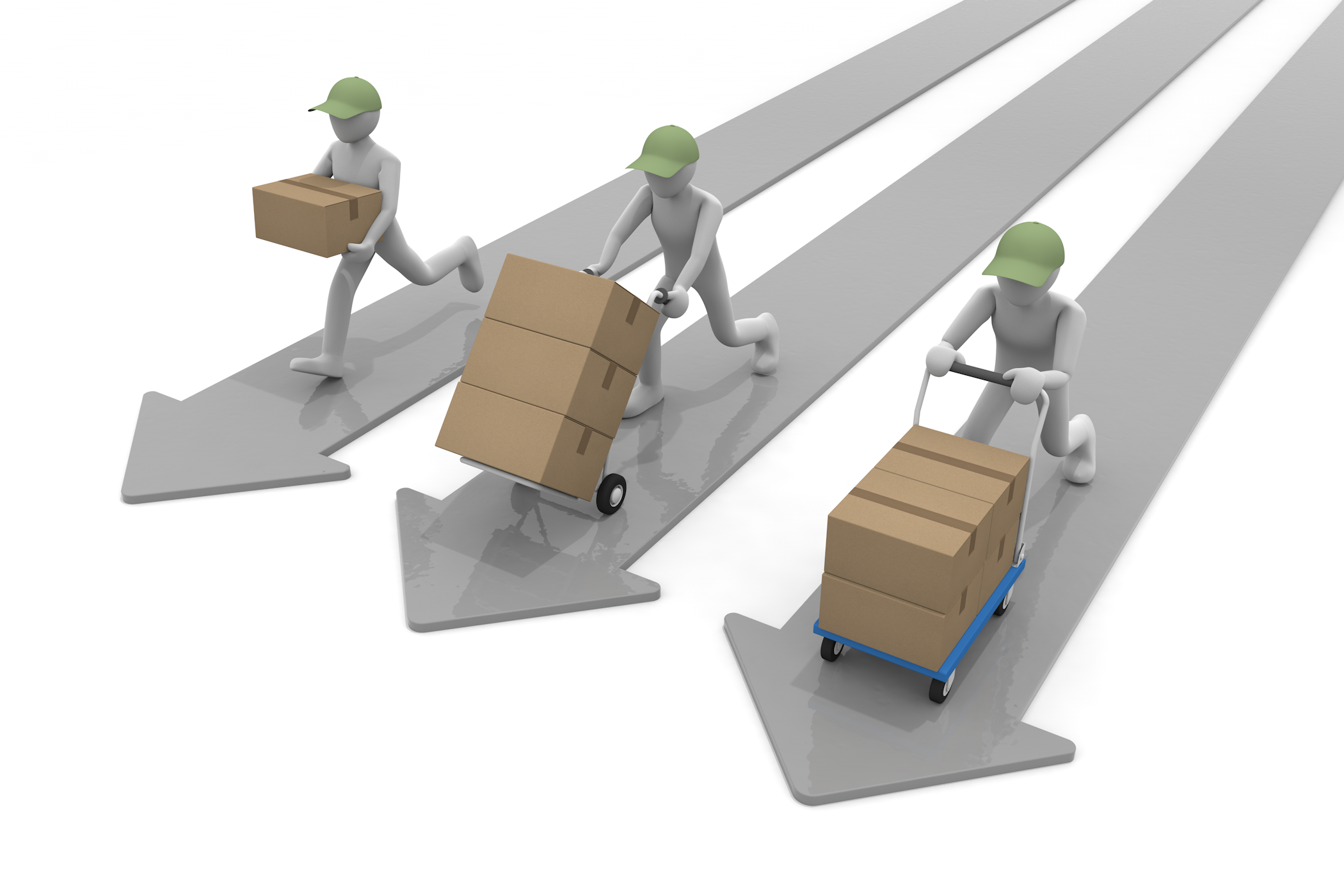 車が故障する。 - イラスト/無料/クリップアート/宅配/運輸業/段ボール