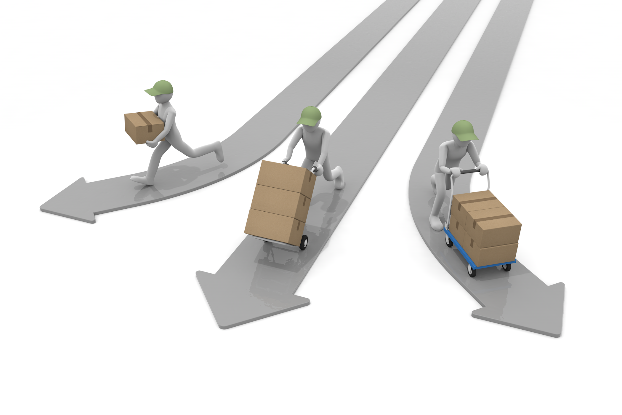 商用OKなクリップアート素材です。 - イラスト/無料/クリップアート/宅配/運輸業/段ボール