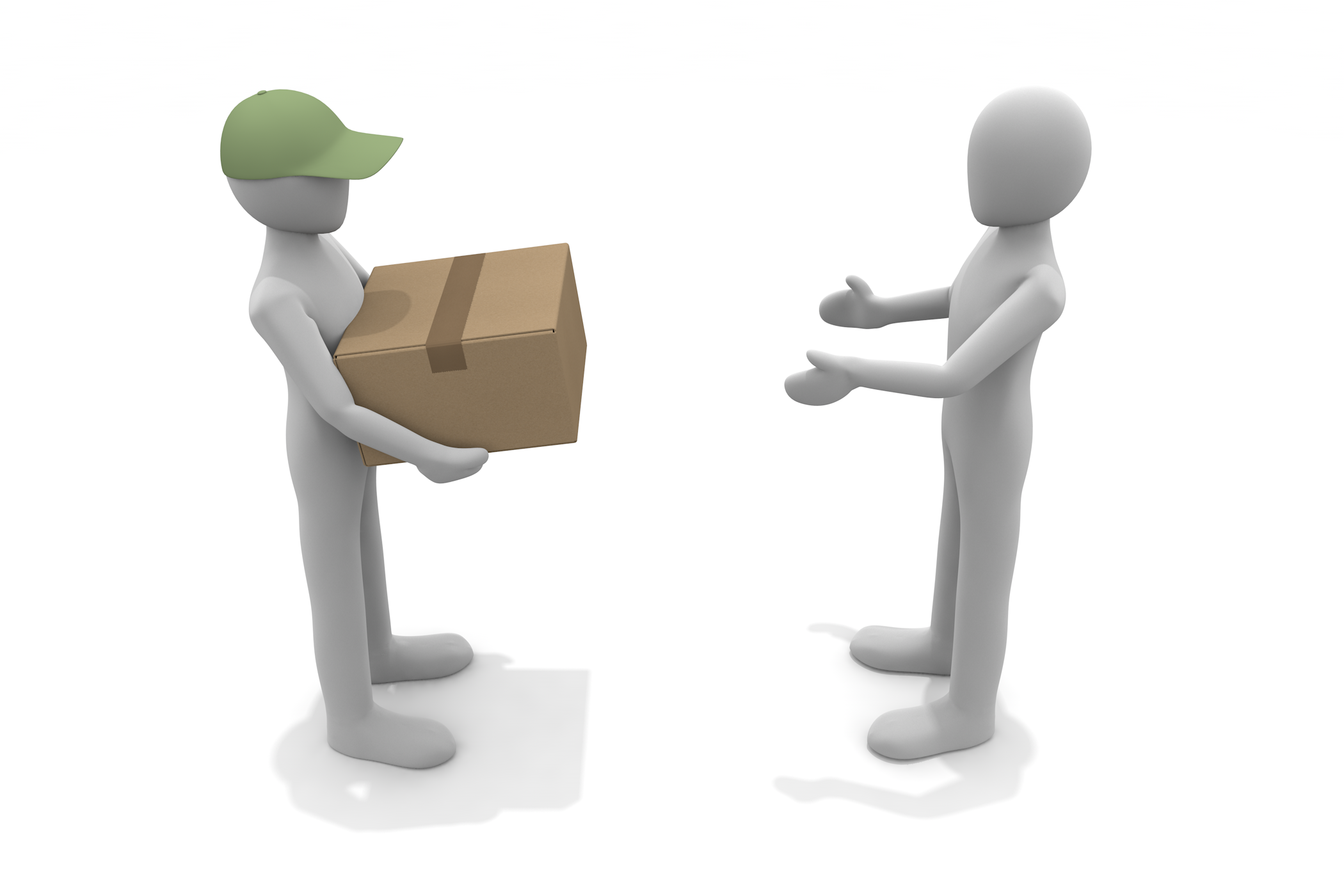 くせのない使いやすいイラスト素材。 - イラスト/無料/クリップアート/宅配/運輸業/段ボール