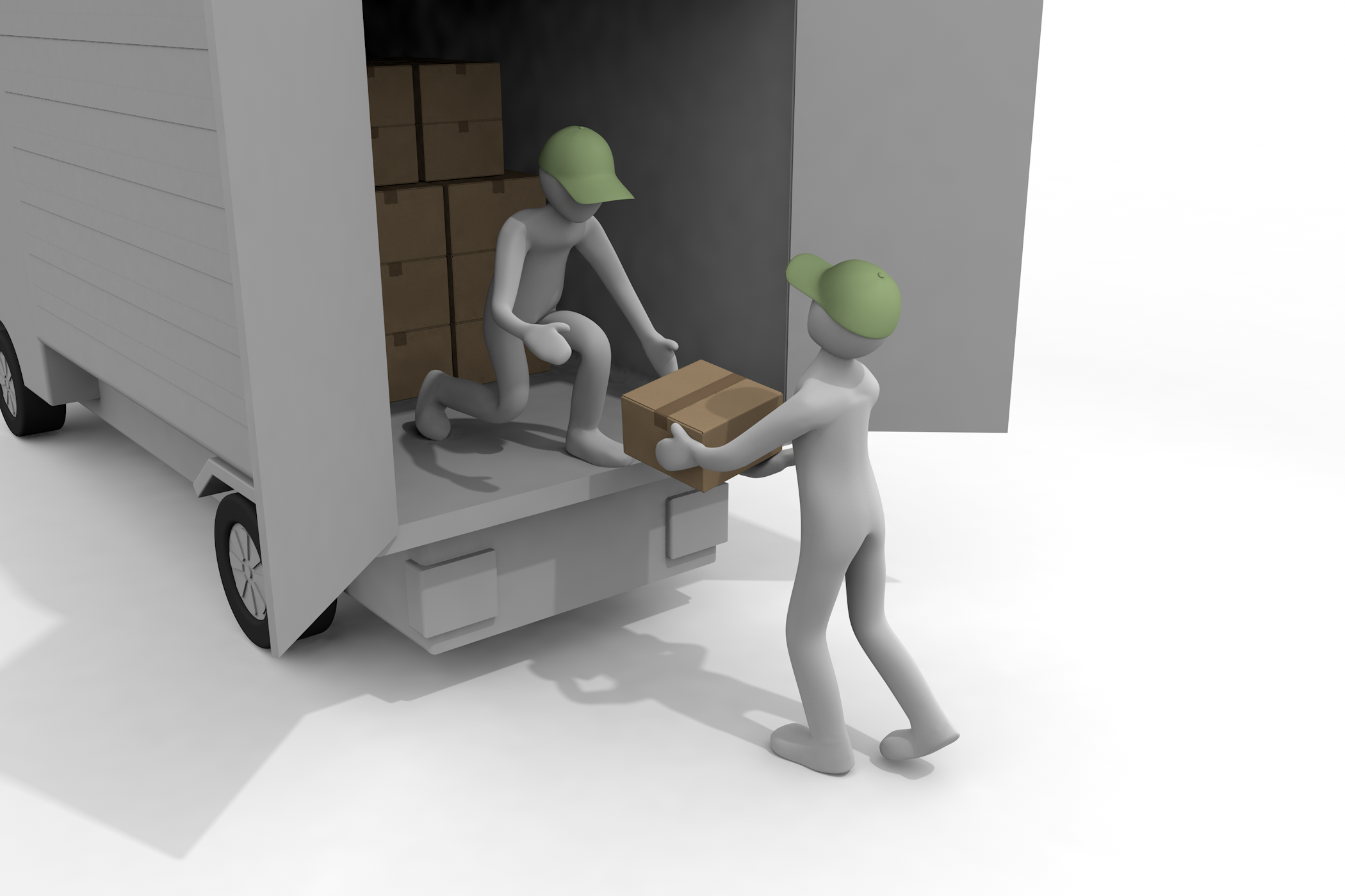 仕事でも使えるイラスト素材を配布中。 - イラスト/無料/クリップアート/宅配/運輸業/段ボール