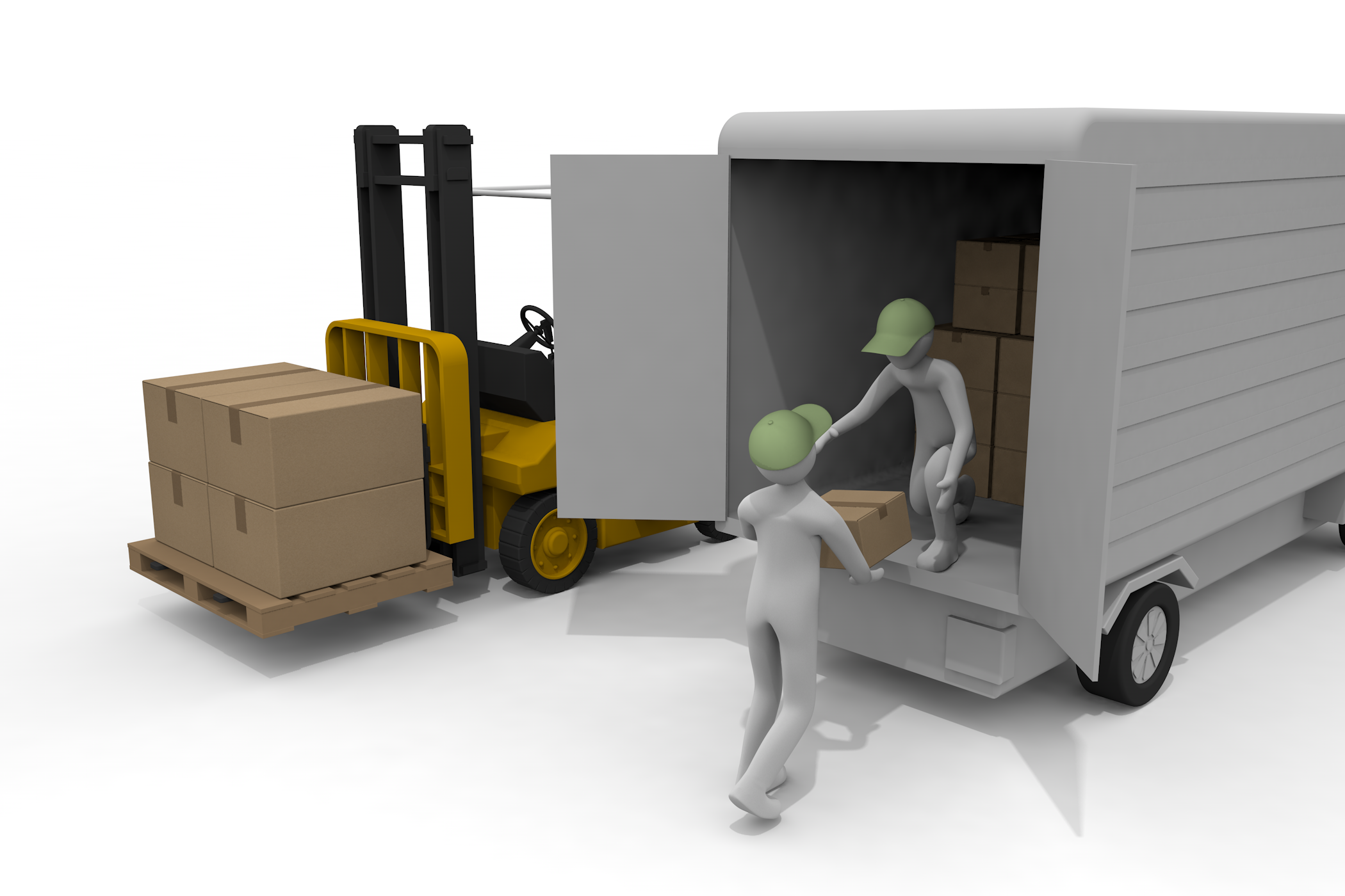 会員登録不要です。 - イラスト/無料/クリップアート/宅配/運輸業/段ボール