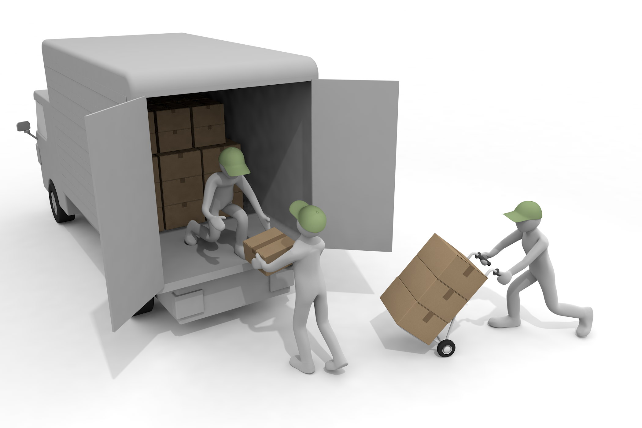 画像加工OKです。 - イラスト/無料/クリップアート/宅配/運輸業/段ボール