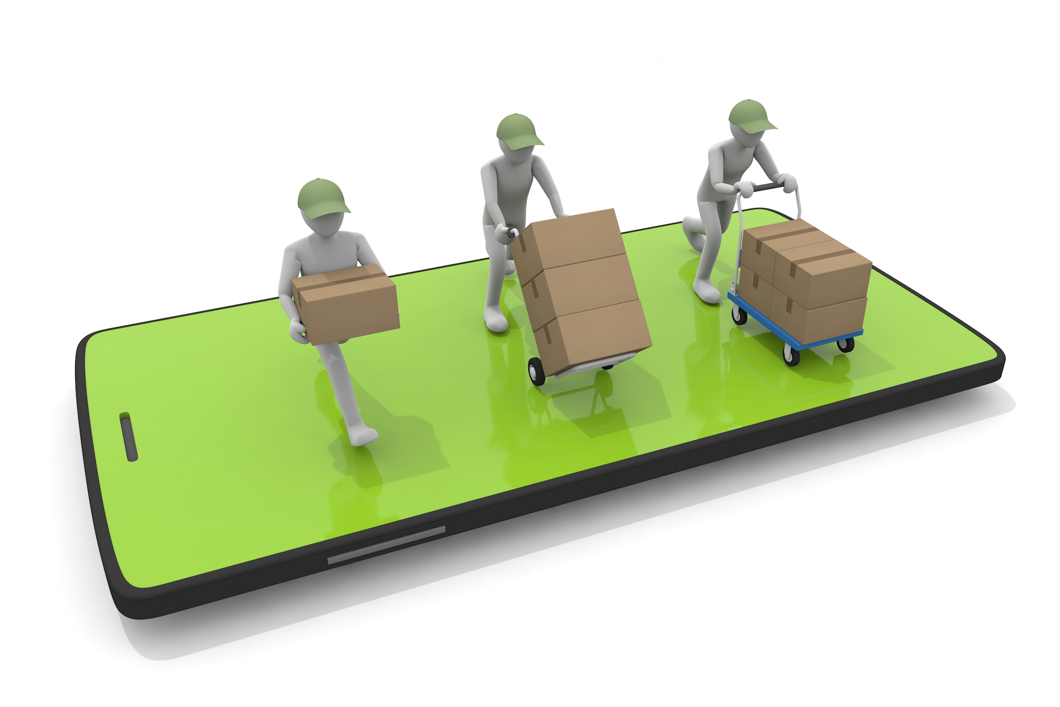 クレジット表記不要 - イラスト/無料/クリップアート/宅配/運輸業/段ボール