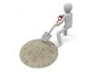 Digging with a shovel ｜ Working ｜ Physical labor ――Personal illustration ｜ Free material