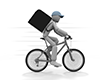 Delivery by bicycle ｜ Carrying food ｜ Popular occupations ――Personal illustrations ｜ Free material