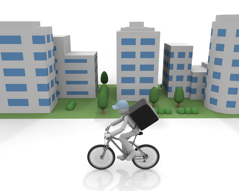 Delivery by bicycle ｜ Carrying food ｜ Popular occupations-Clip art / Photos / Illustrations / Peoples / Free download / People
