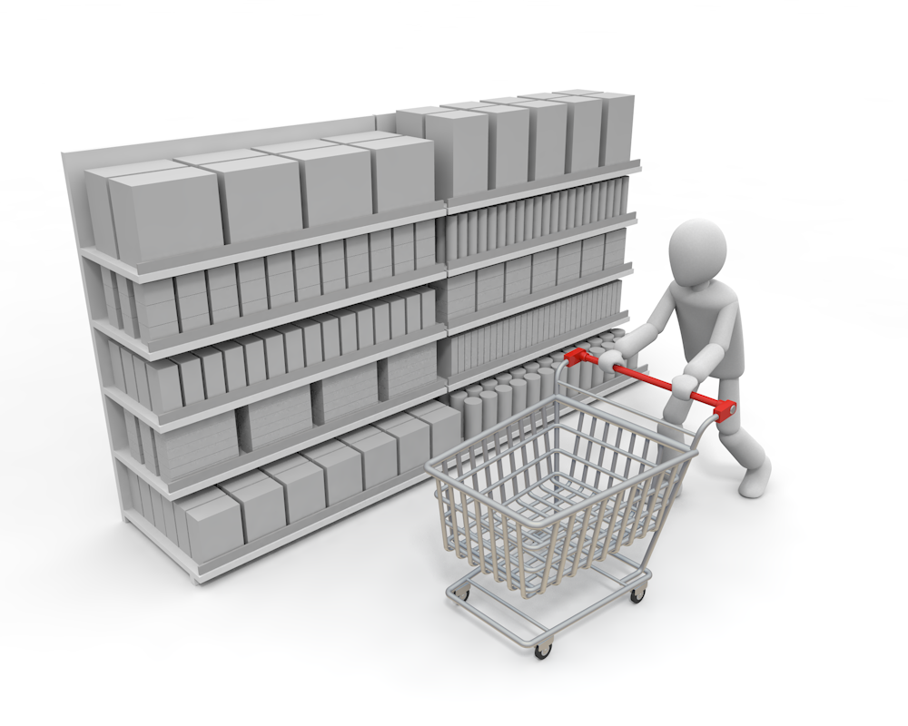 Favorite Shopping ｜ Push Shopping Cart ｜ Food Procurement Manager-Clip Art / Photos / Illustrations / Peoples / Free Download / People